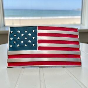 United States Flag Enamel Belt Buckle Unbranded